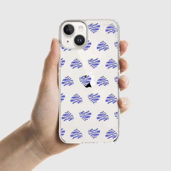 iPhone Case - Purple Zebra Heart