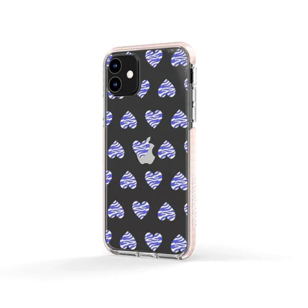 iPhone Case - Purple Zebra Heart