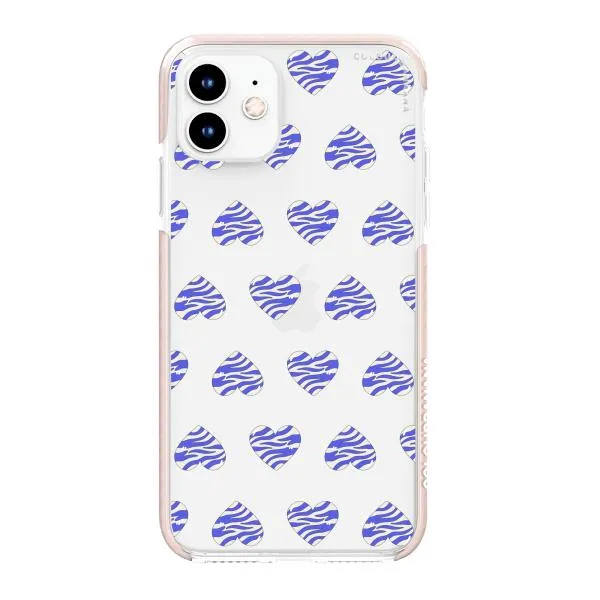 iPhone Case - Purple Zebra Heart