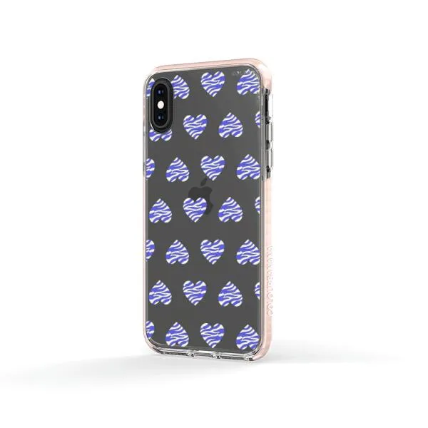 iPhone Case - Purple Zebra Heart