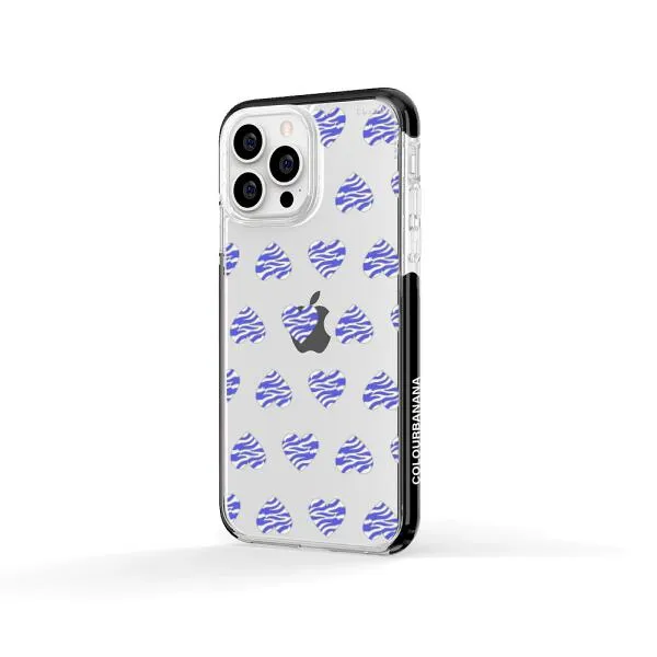 iPhone Case - Purple Zebra Heart