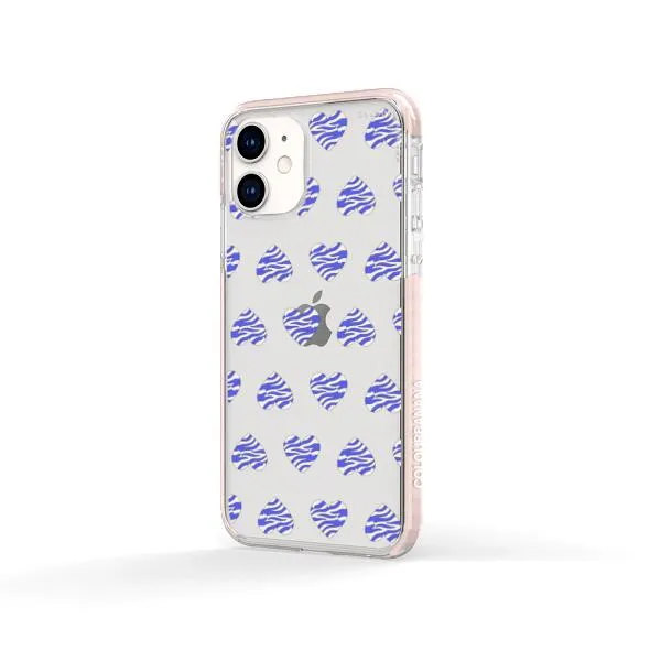 iPhone Case - Purple Zebra Heart