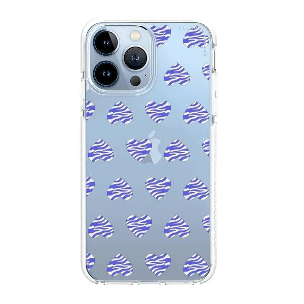 iPhone Case - Purple Zebra Heart