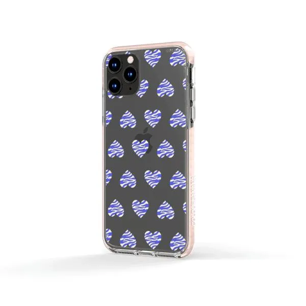 iPhone Case - Purple Zebra Heart