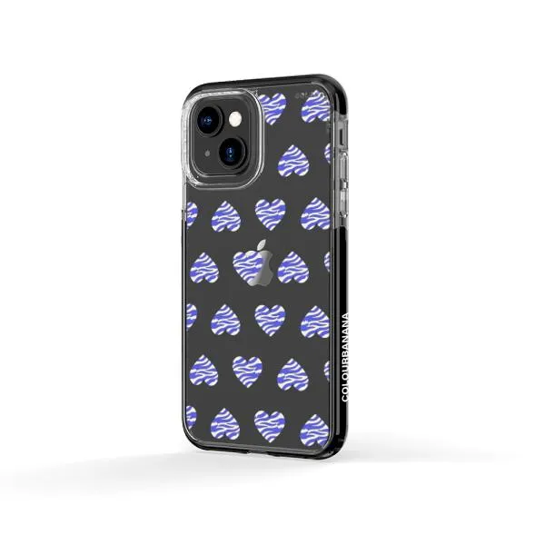 iPhone Case - Purple Zebra Heart