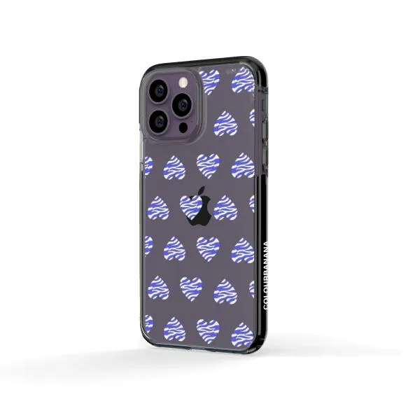 iPhone Case - Purple Zebra Heart