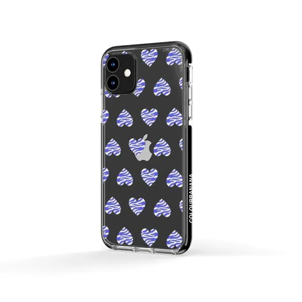 iPhone Case - Purple Zebra Heart