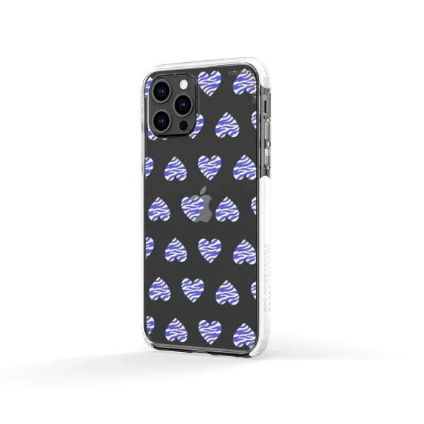 iPhone Case - Purple Zebra Heart