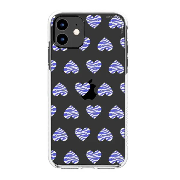 iPhone Case - Purple Zebra Heart