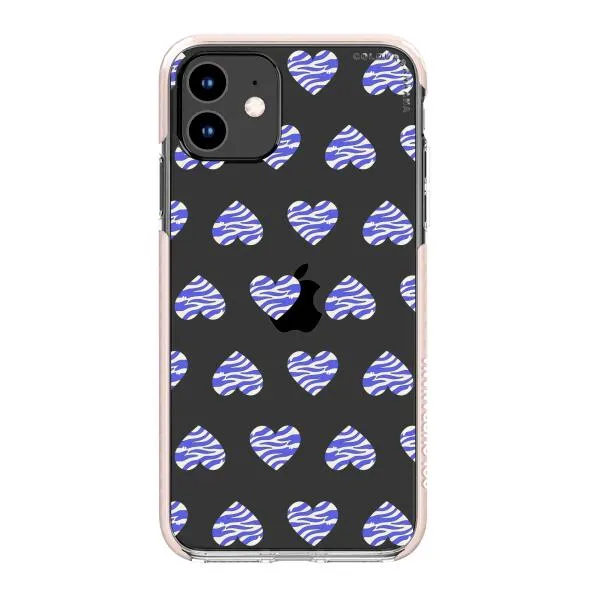 iPhone Case - Purple Zebra Heart