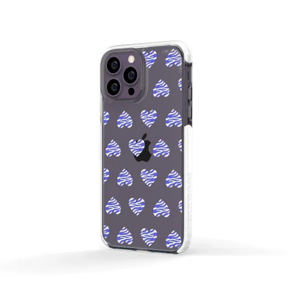 iPhone Case - Purple Zebra Heart