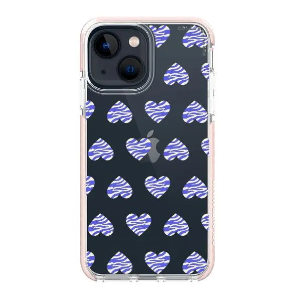 iPhone Case - Purple Zebra Heart