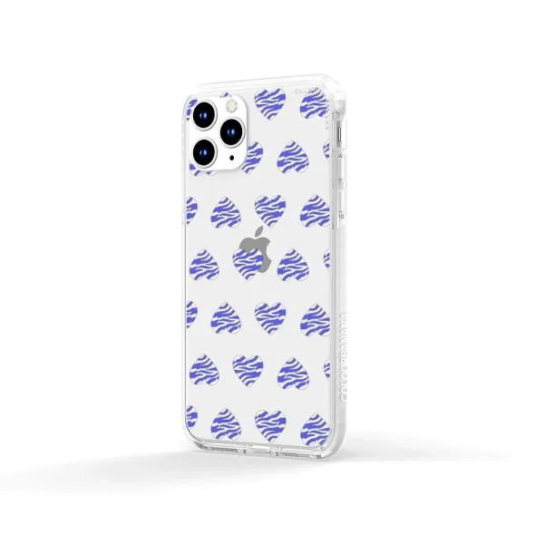 iPhone Case - Purple Zebra Heart