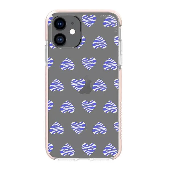 iPhone Case - Purple Zebra Heart