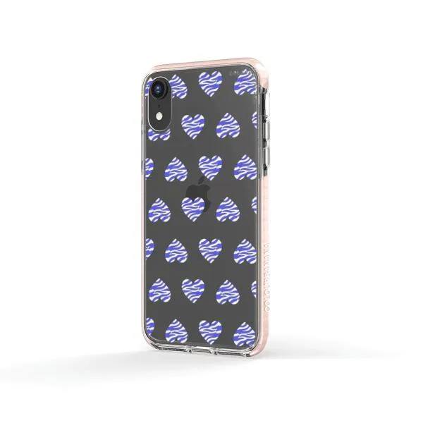 iPhone Case - Purple Zebra Heart