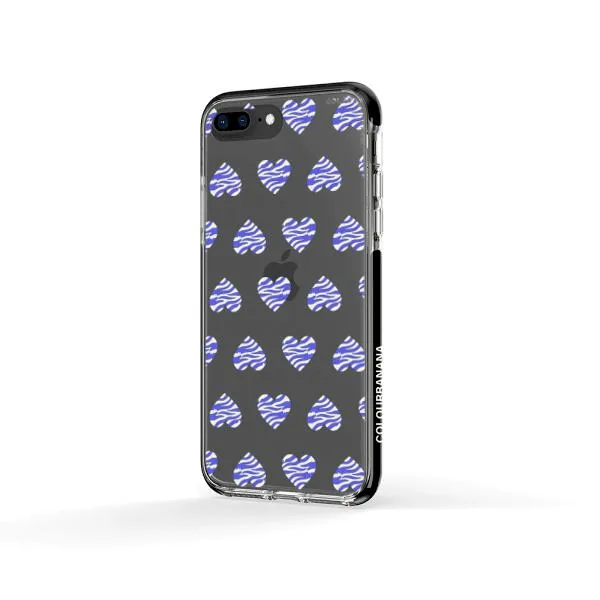 iPhone Case - Purple Zebra Heart