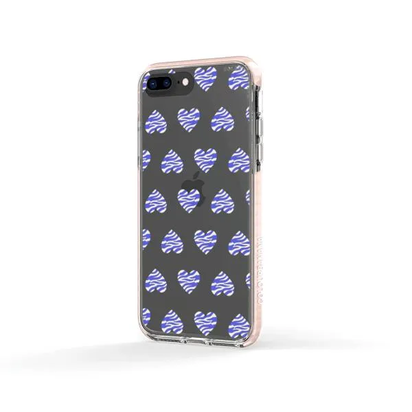 iPhone Case - Purple Zebra Heart