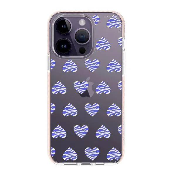 iPhone Case - Purple Zebra Heart