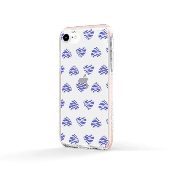 iPhone Case - Purple Zebra Heart