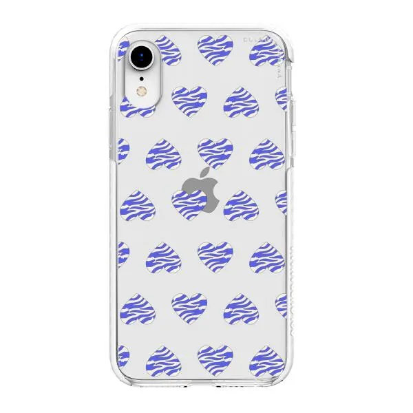 iPhone Case - Purple Zebra Heart