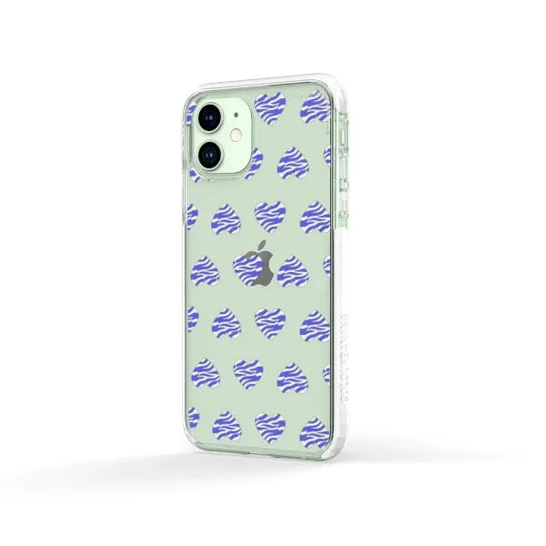 iPhone Case - Purple Zebra Heart