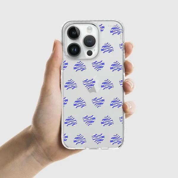 iPhone Case - Purple Zebra Heart