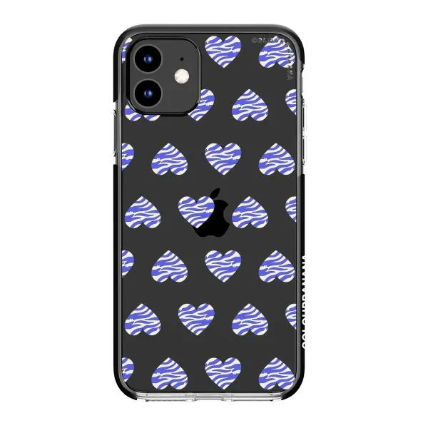 iPhone Case - Purple Zebra Heart