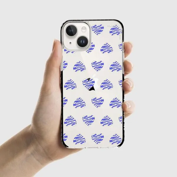 iPhone Case - Purple Zebra Heart