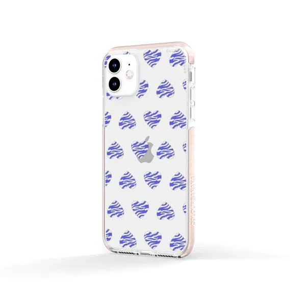 iPhone Case - Purple Zebra Heart