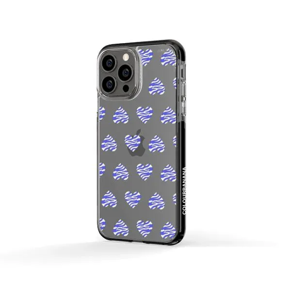 iPhone Case - Purple Zebra Heart