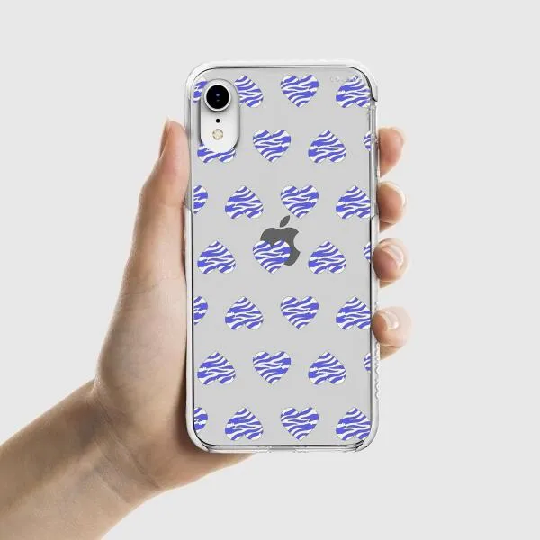 iPhone Case - Purple Zebra Heart