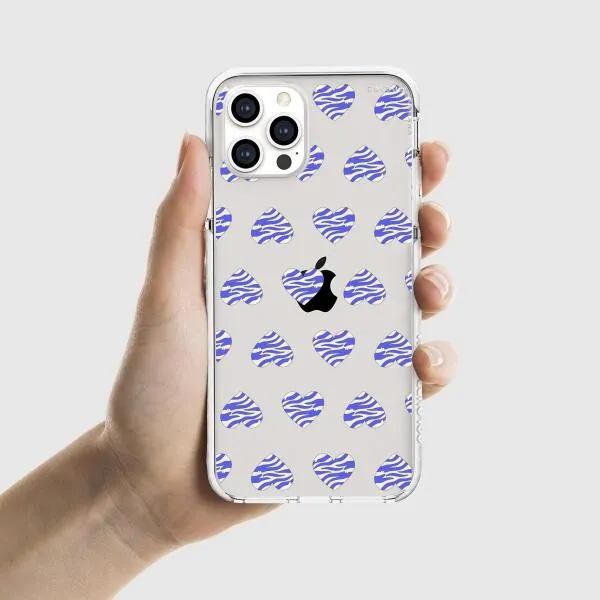 iPhone Case - Purple Zebra Heart