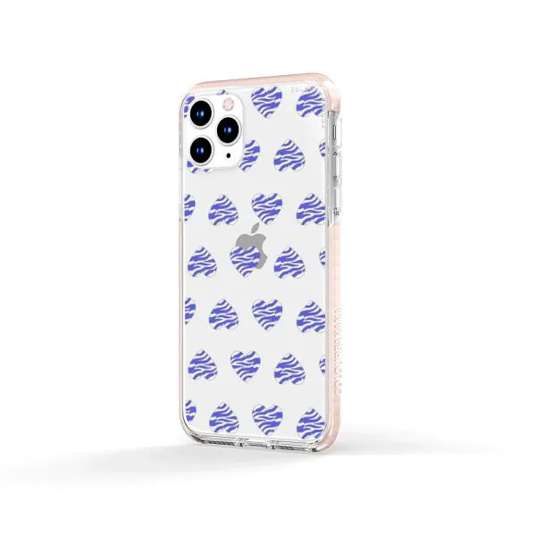 iPhone Case - Purple Zebra Heart