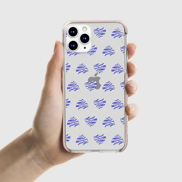 iPhone Case - Purple Zebra Heart