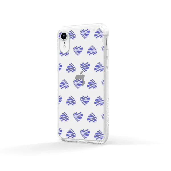 iPhone Case - Purple Zebra Heart