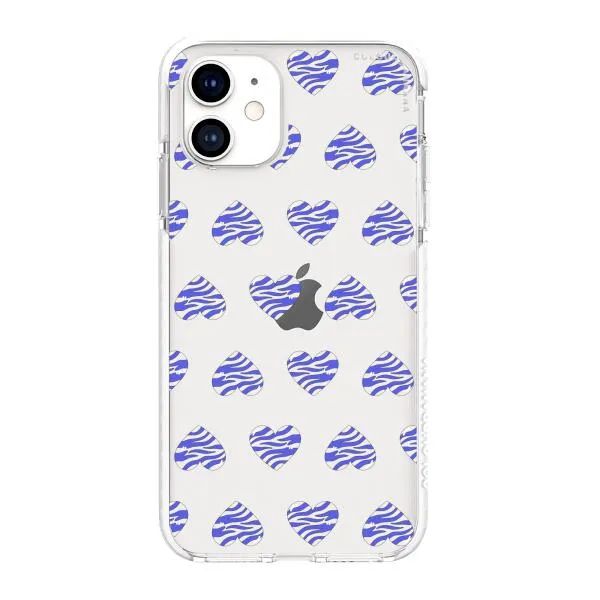 iPhone Case - Purple Zebra Heart