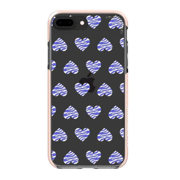 iPhone Case - Purple Zebra Heart