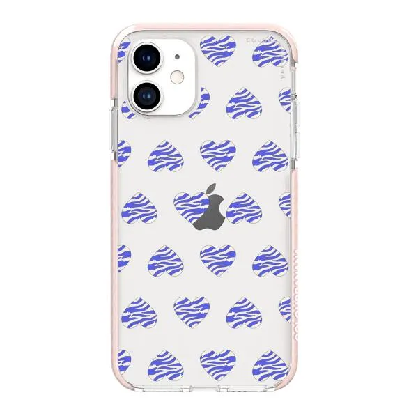 iPhone Case - Purple Zebra Heart