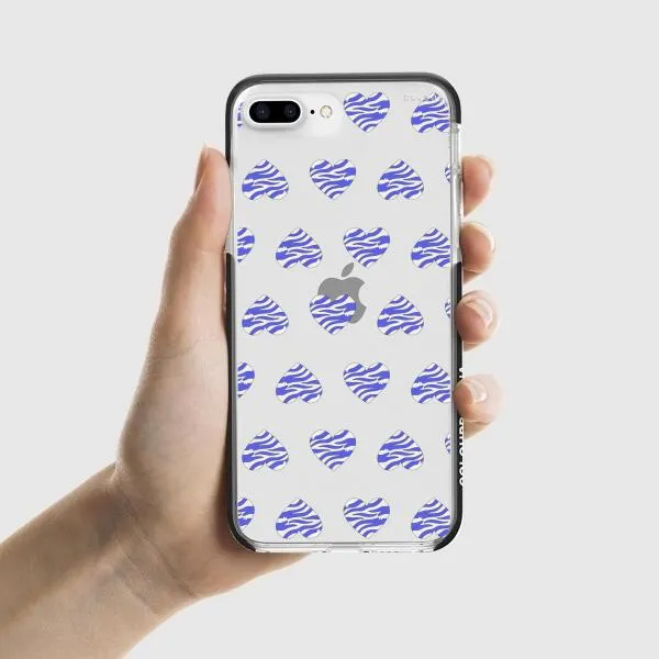 iPhone Case - Purple Zebra Heart