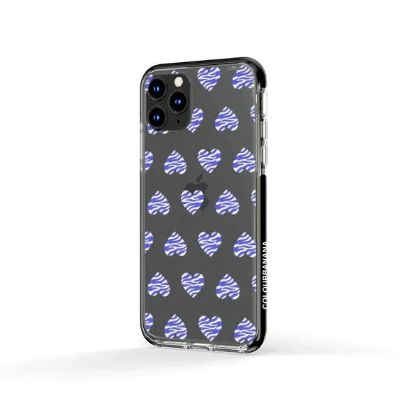 iPhone Case - Purple Zebra Heart