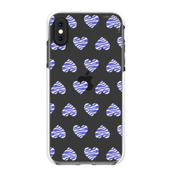 iPhone Case - Purple Zebra Heart