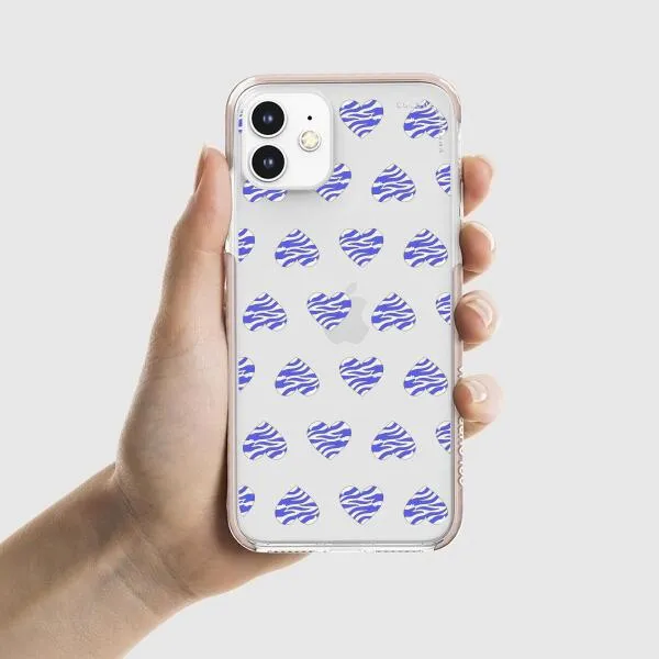 iPhone Case - Purple Zebra Heart