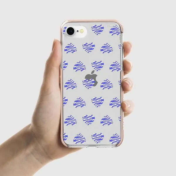 iPhone Case - Purple Zebra Heart