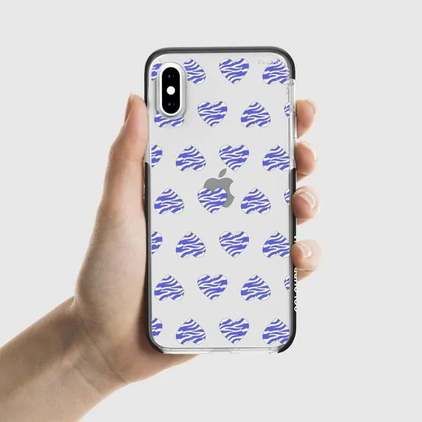 iPhone Case - Purple Zebra Heart