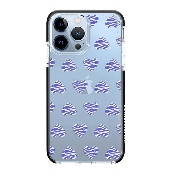 iPhone Case - Purple Zebra Heart