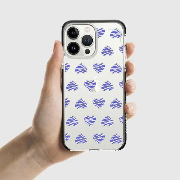 iPhone Case - Purple Zebra Heart