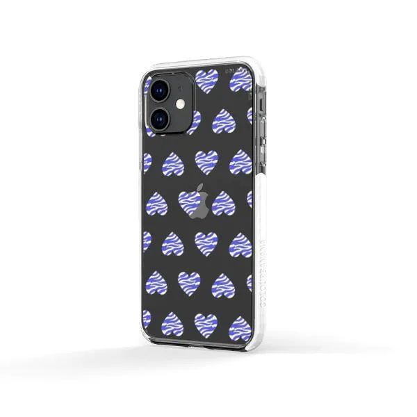 iPhone Case - Purple Zebra Heart