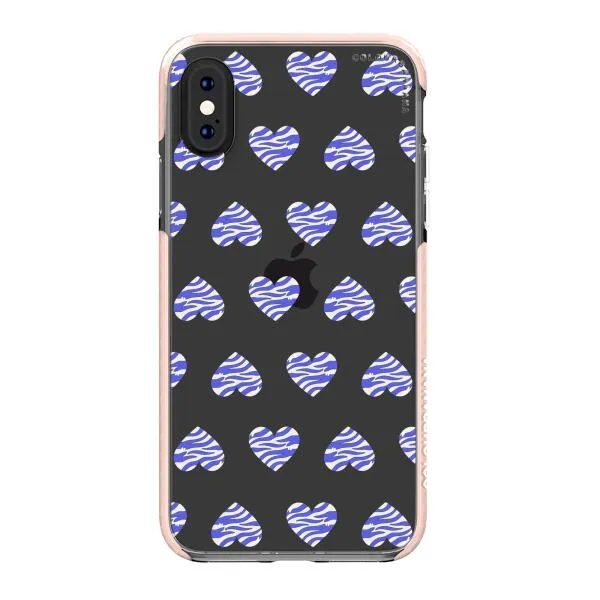 iPhone Case - Purple Zebra Heart