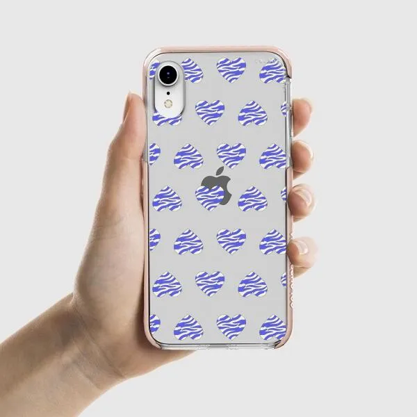 iPhone Case - Purple Zebra Heart