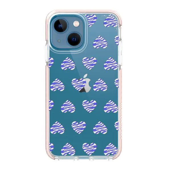 iPhone Case - Purple Zebra Heart